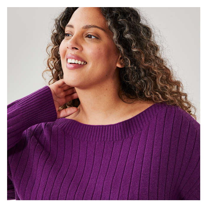 Women+ Boatneck Knit Sweater
